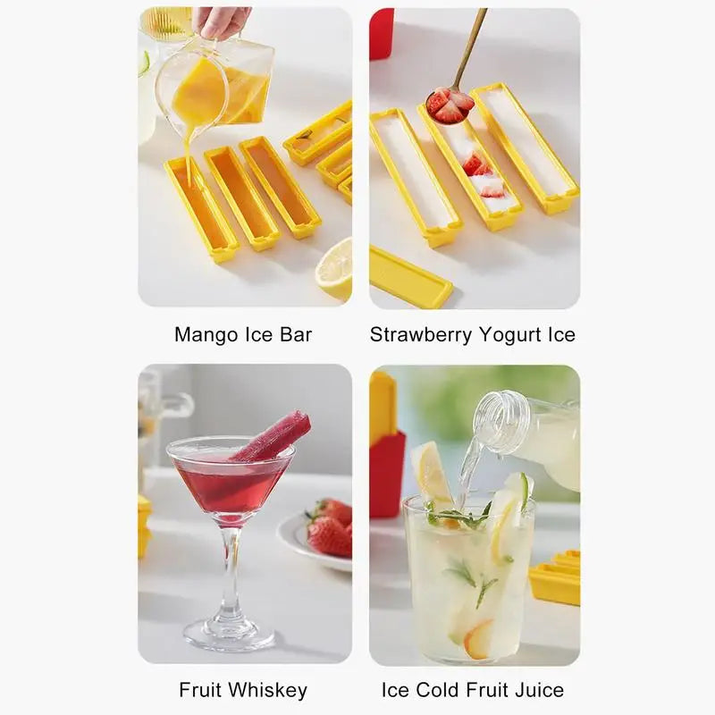 Ice Mold French Fries Water Bottle Trays Freezer 6x Reusable Freezing Qme