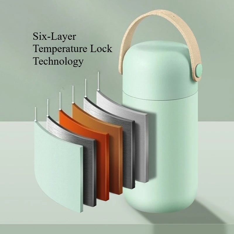 Macaron Palette Mini Pocket Thermos Cup Qme