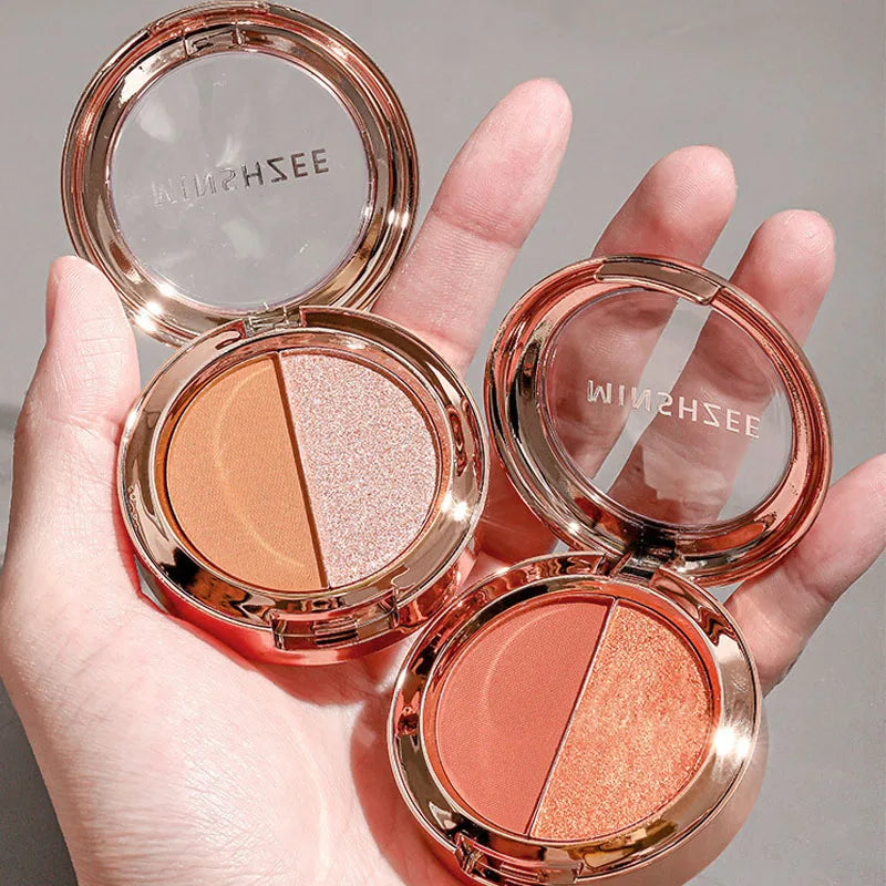 Two Eye Shadow Palette Waterproof Sweat Proof Energetic Glitter Qme