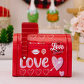 Heart-shaped Metal Storage Box Sweet Valentine Present Wedding Qme red M