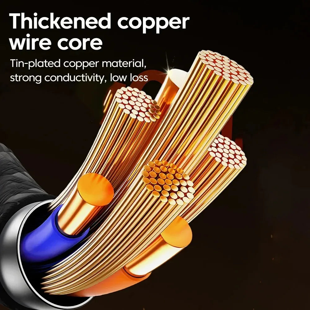 240W Fast Charging Line 10A USB A To Type C Interface Nylon Braided Transparent Type C Highspeed Charger Wire For iPhone Samsung Qme