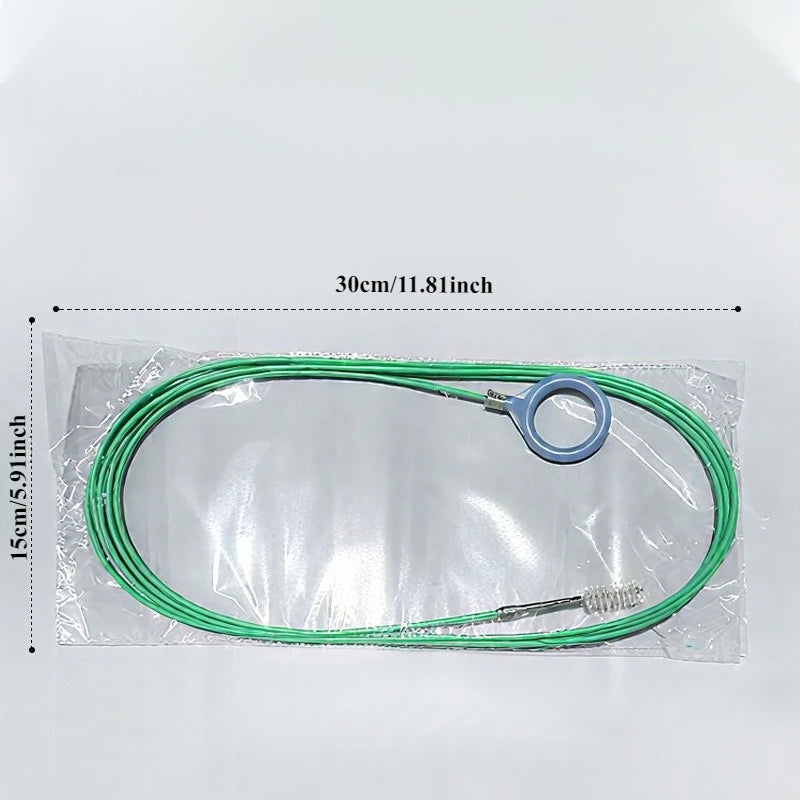 Automobile drainage brush, flexible automobile drainage cleaner, electric-free window and door drainage unclogging device, Qme