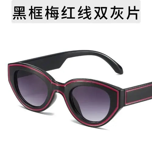 Trendy Design Cat Eye Sunglasses New Fashion Party Hip-Hop Decorated Sunglasses Travelling Eyewear UV400 Qme HM