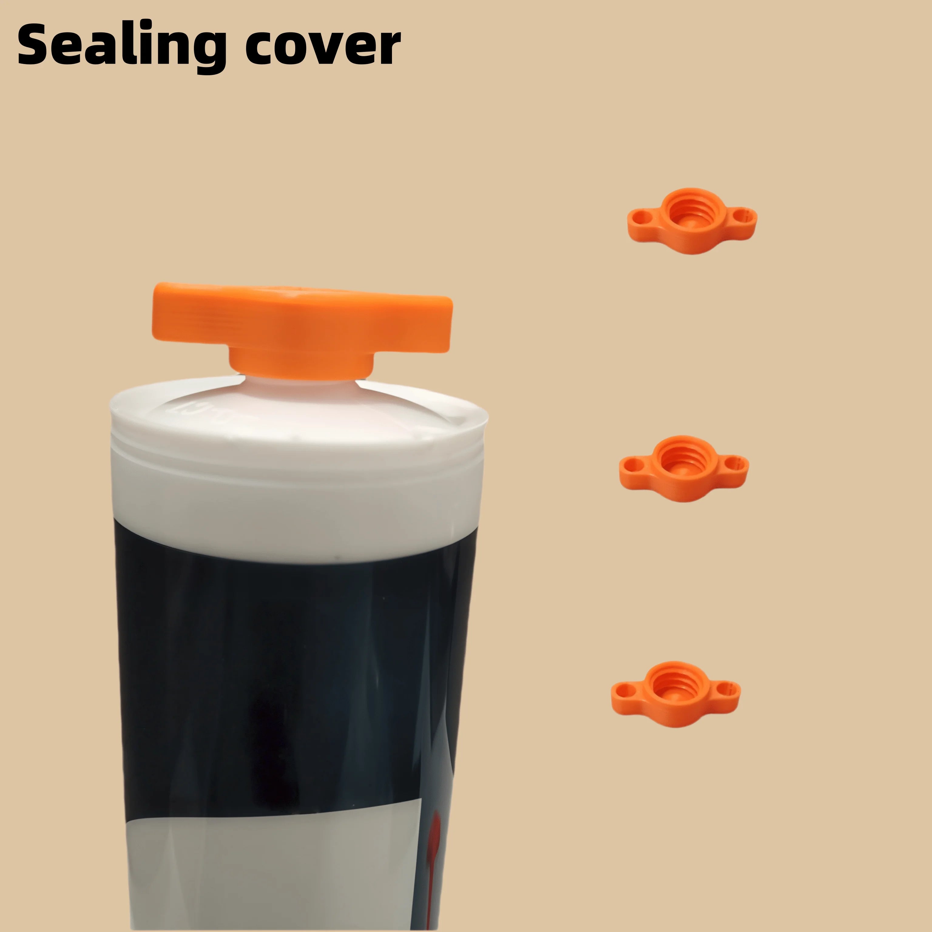 3-Piece glass glue sealing cover, durable plastic material, precise design, compact and portable, suitable for standard diameter Qme
