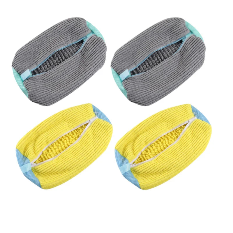 Laundry Bags Shoe Washing Machine Bag-with Zipper Laundry Bag with Rich Fluff Inside, Perfect for Sneakers and Casual Shoes Qme Mix 4PCS