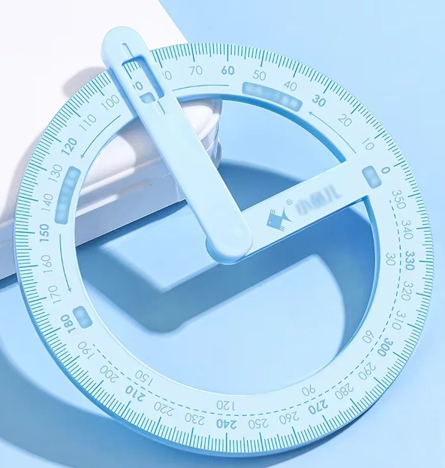 360 Degree Activity Protractor Student Angle Reader Teaching Aids Right Angle And Acute Drawing Stationery Qme 2pcs Random