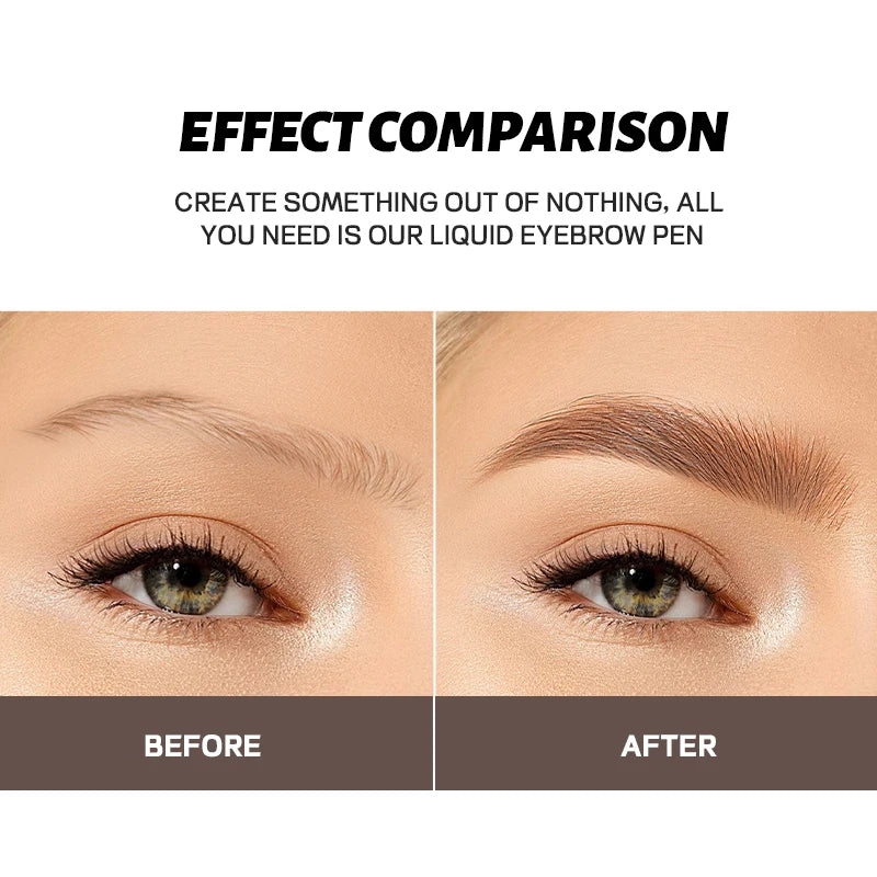 Liquid Four-pronged Eyebrow Pencil Extremely Fine Long-lasting Qme