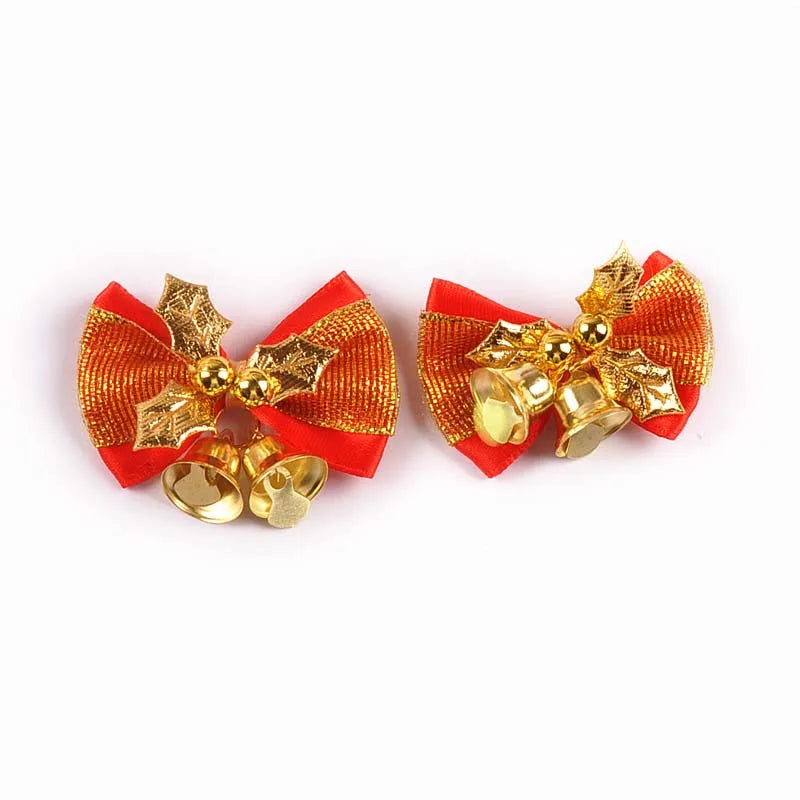 85-36mm Bow Shape Christmas Style Appliques For Clothing Hat Home Decorative Accessories Personalized Holiday Supplies cp3829 Qme 5pcs 49x37mm