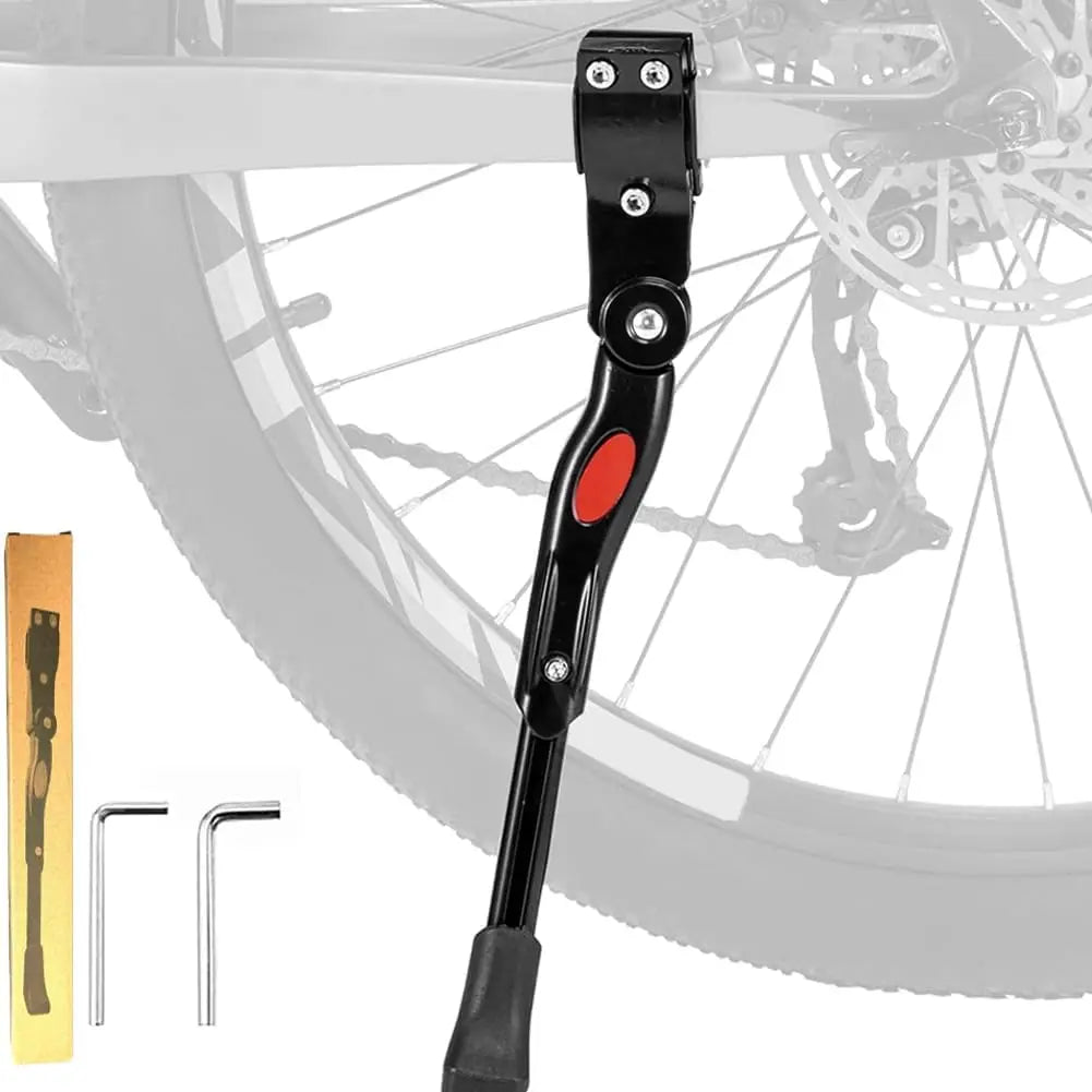 Adjustable Bike Kickstand Aluminum Alloy Non-Slip Rear Side Bicycle Kick Stand for 22 24 26 27 Road Bike/BMX/MTB Qme Default Title