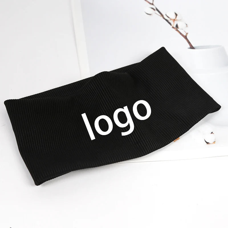 Customize Add Printed Logos Headband Sports Cycling Wash Face Qme black