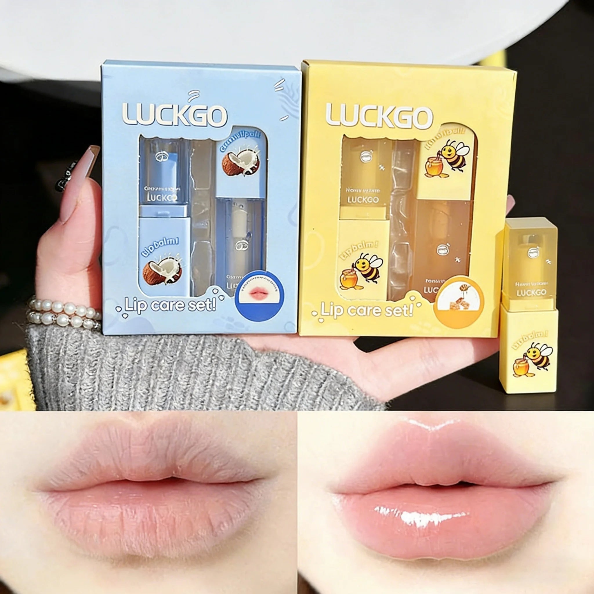 Honey Coconut Hydrating Lip Balm Oil Gege Bear Light Moisturizing Qme