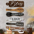 Restaurant Kitchen Family Blessings Wooden Wall Decorations, Kitchen Dining Area Wall Decorations, Home Decor Qme Multi-Colored
