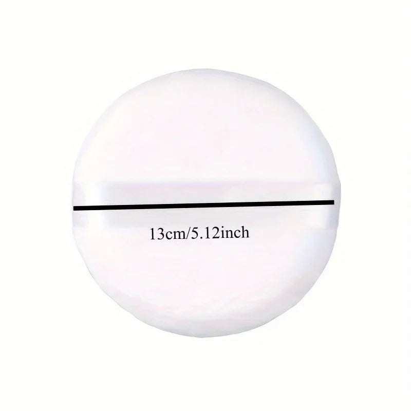 Extra-large-sized body, facial makeup pads - with satin handles, suitable for powder, application and setting foundation Qme
