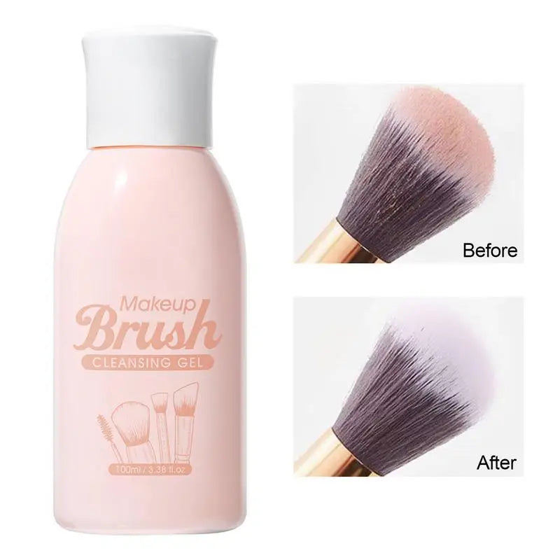 Makeup Brush Cleaner Solution Shampoo Puff Cleaning Remover Quickly Qme