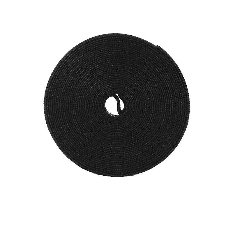 10pcs 1.2cmx5m Data cable storage velcro cable tie cable management home computer cable bundle fixing strap self-adhesive Qme black China Mainland