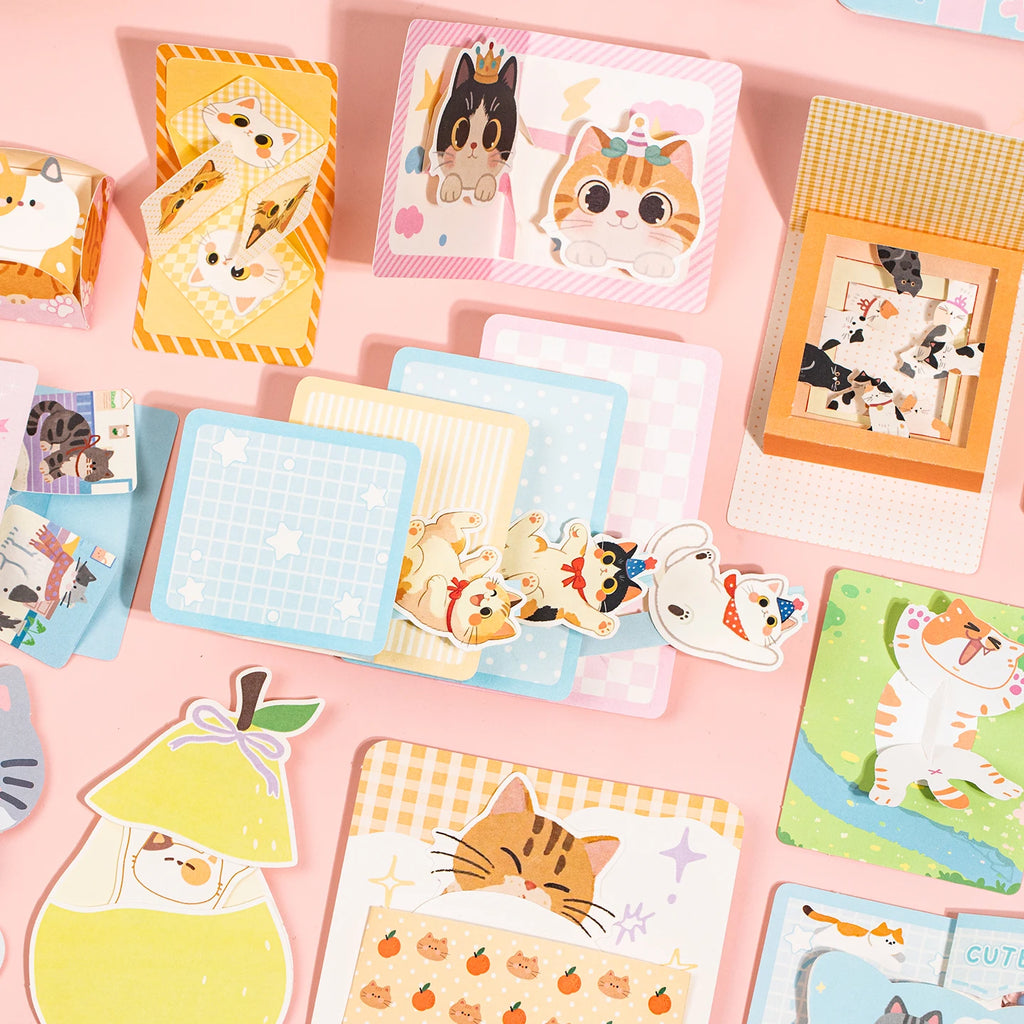 20 Pcs Kawaii Ins Paper Card DIY Decoration Idol Photocard Scrapbooking Diary Background Collage Material Paper Stationery Qme