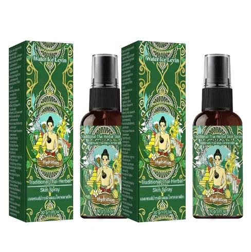 Hydrating Body Spray with Niacinamide & Collagen, Traditional Thai Herbal Skin Mist Qme black 30g