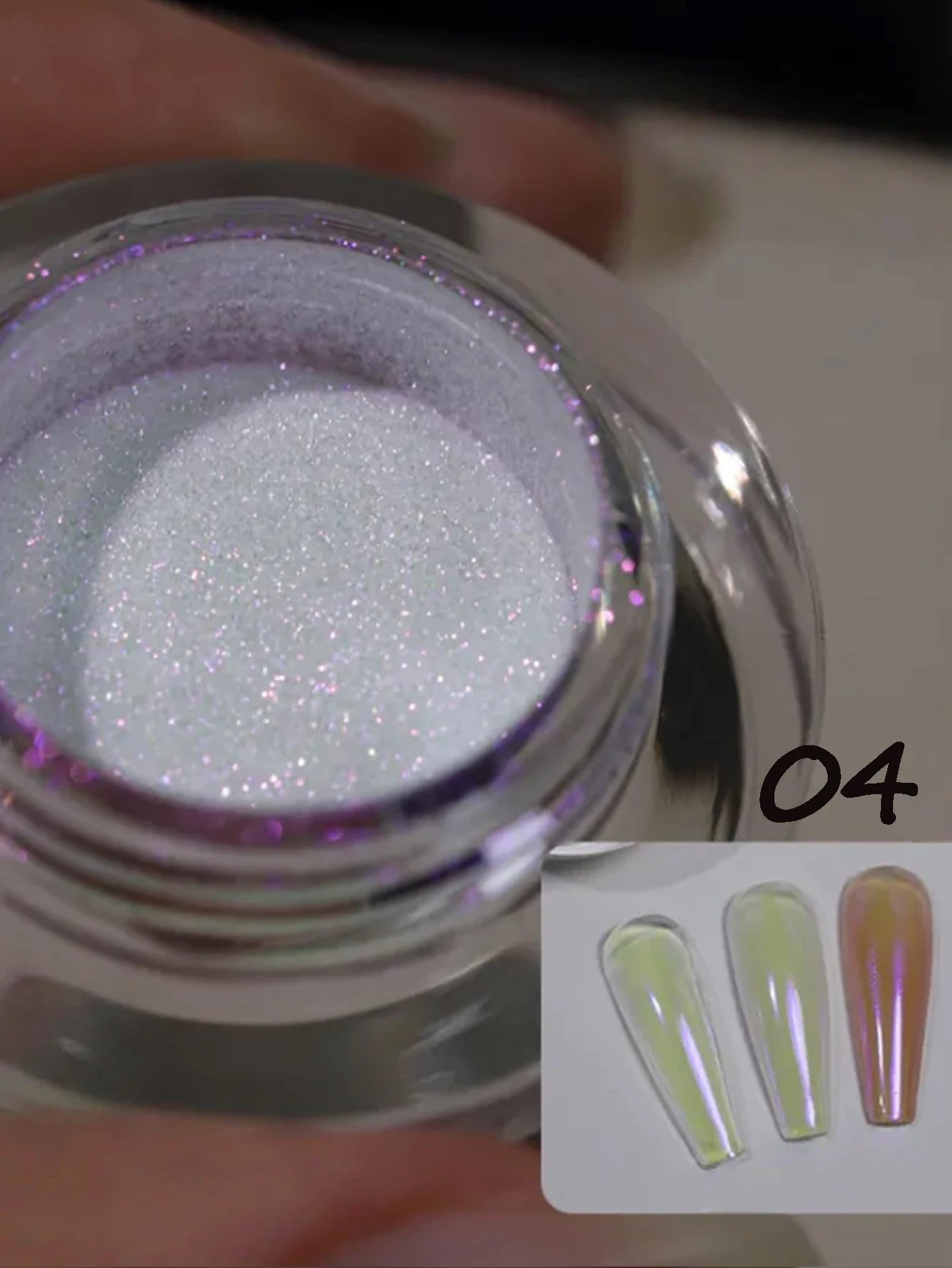 Moonlight Aurora Nail Powder Mirror Effect Fairy Dust Polarized Art Qme 04