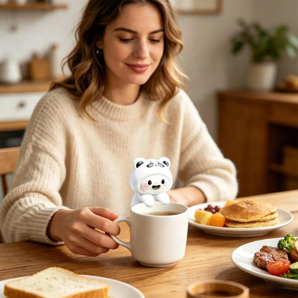 Small Fan For Cooling Food Funny Animal Quiet USB Rechargeable Cute Hot Drinks Cooler Fan For Soups Stews Coffees Teas Baked Qme