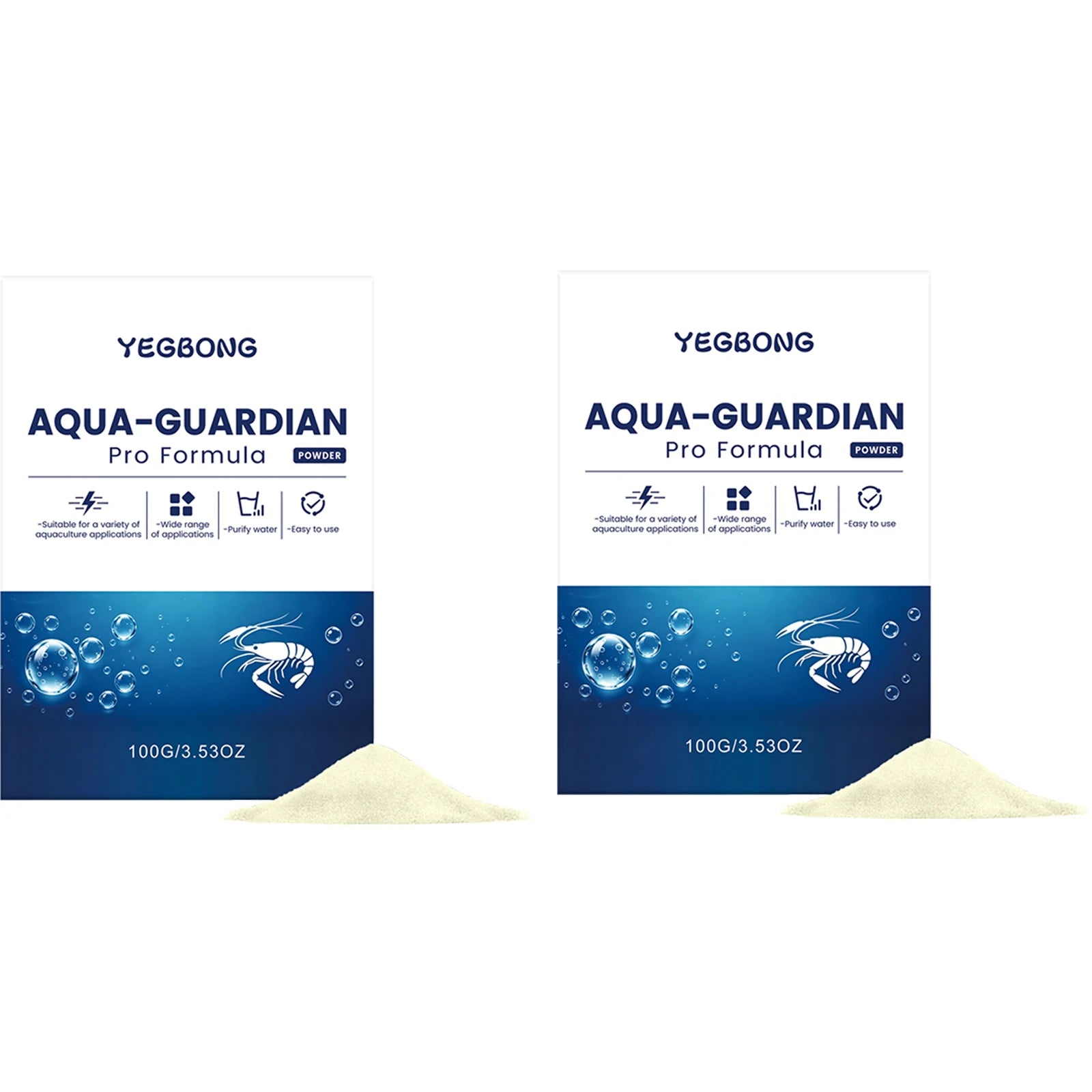 Aquarium Water Purifier Powder Remove Impurities Purify Water Improve Water Quality Safe Easy to Use Fish Tank Water Conditioner Qme 2 x 100g Boxed