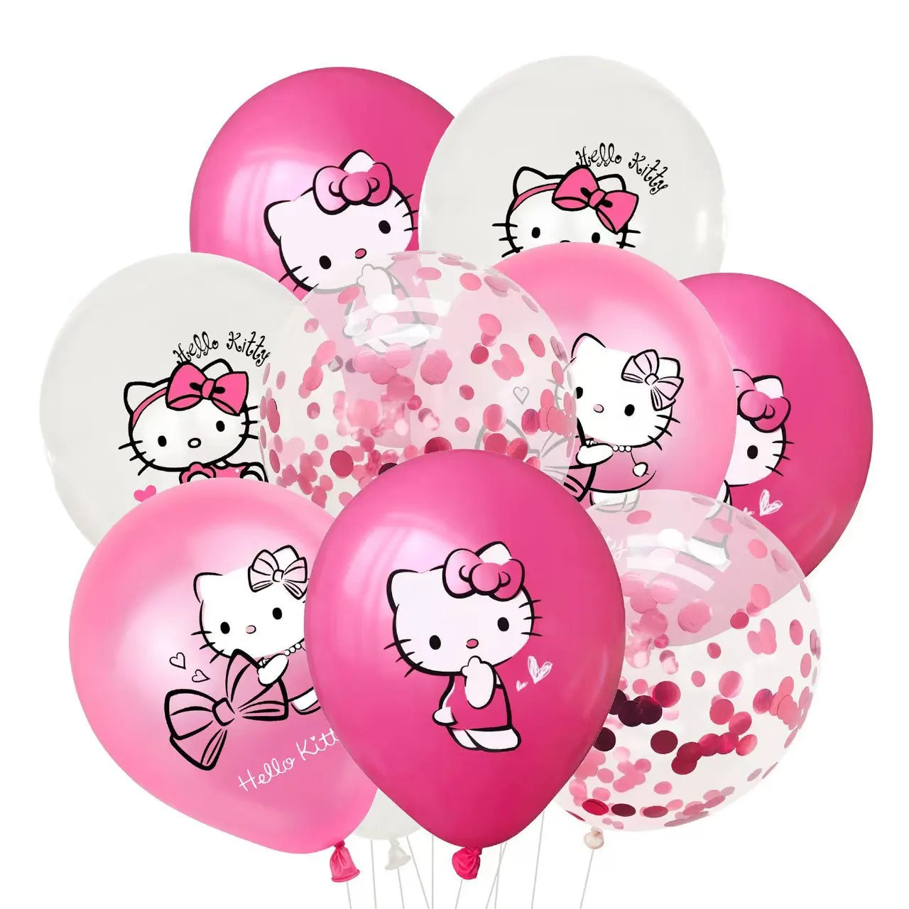 Hello Kitty Kuromi-themed Latex Balloon Decorations Student Birthday Qme Set of 12 3