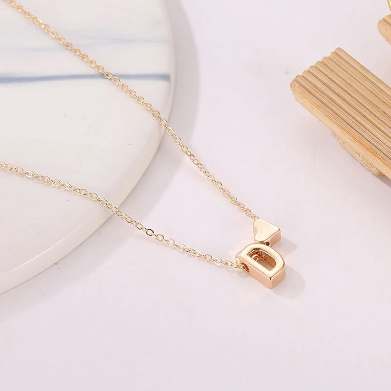 Fashion Dainty Initial Femme Letter Choker Necklace Girl Cool Pendant Jewelry Gift Wholesale Girls Gift Qme