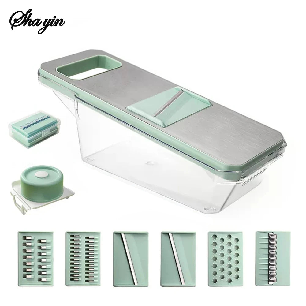 Multifunctional Shredder, Vegetable Cutter, Household Potato Shredder, Cucumber Slicer, Shredder, Vegetable Cutting Tool Qme Style 2