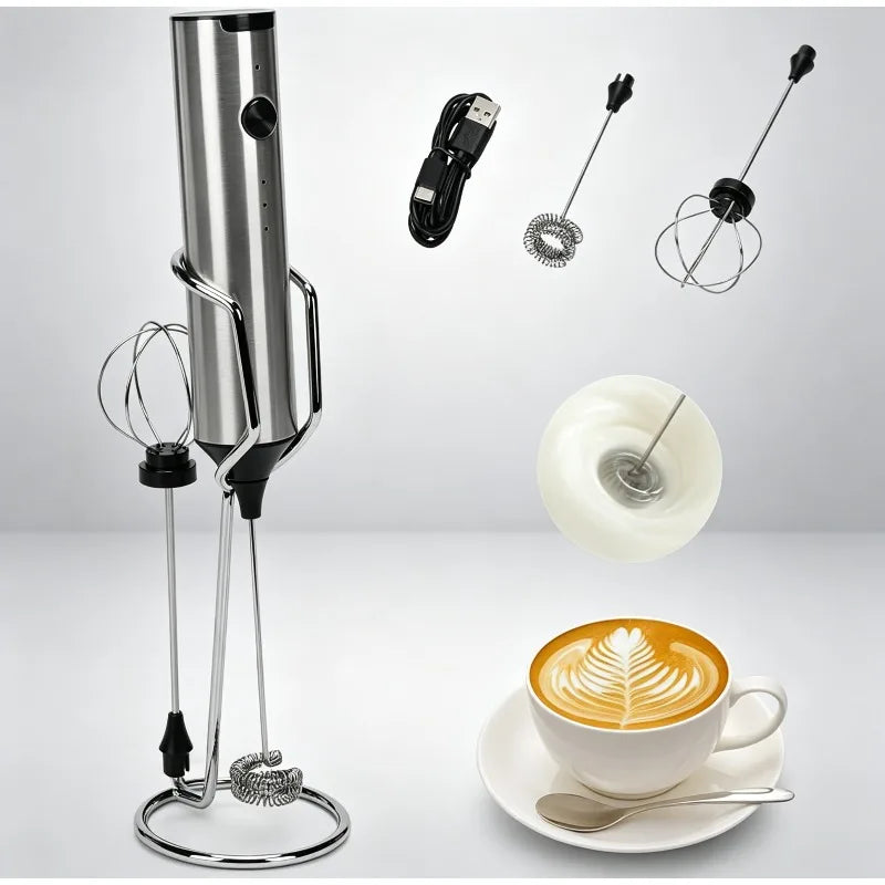 Rechargeable Electric Whisk USB Charging Mini Milk Foam Coffee Whisk Portable Whisk Blender Kitchen Cooking Blender Qme