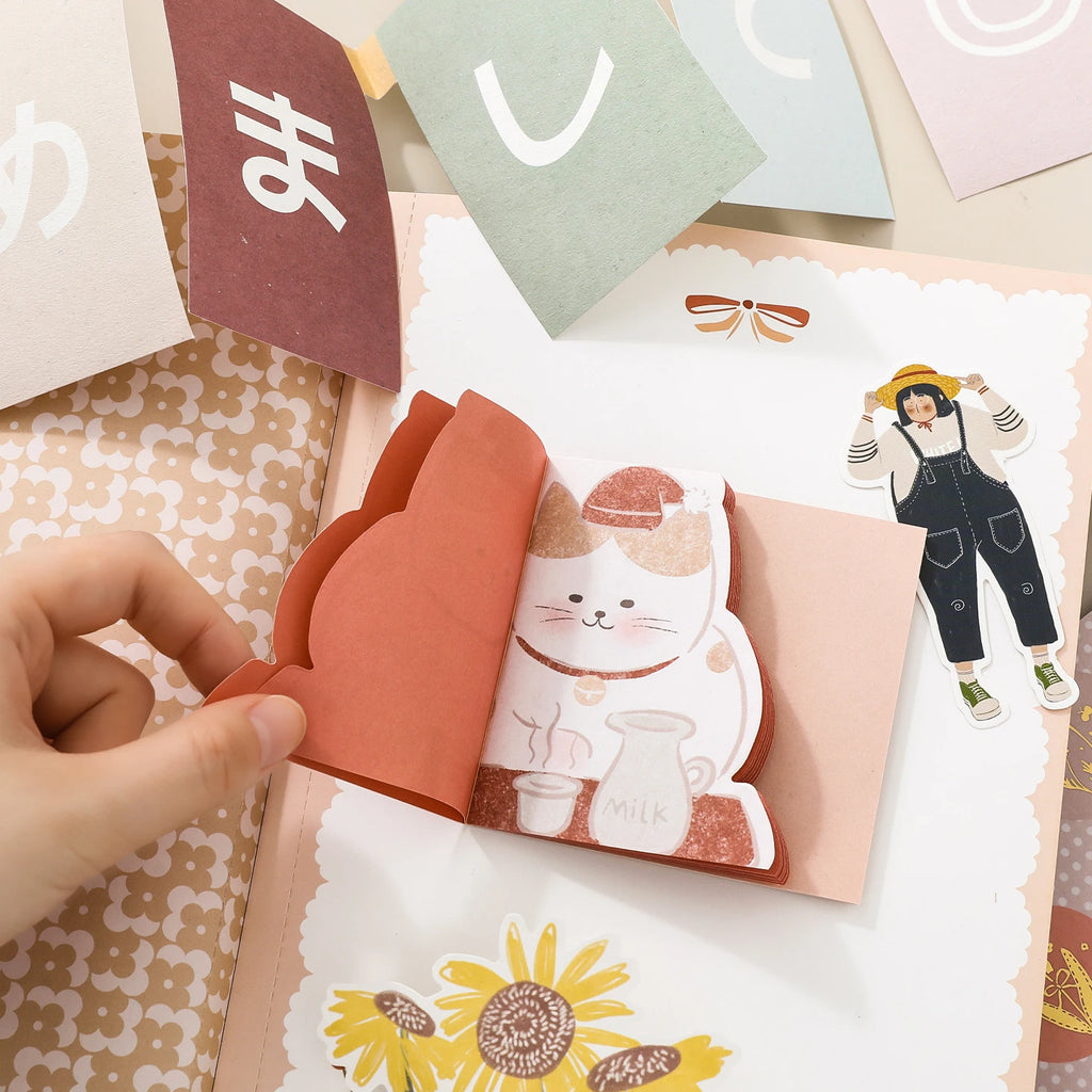 20/64 Sheets Kawaii Flash Film Die Cutting Stickers for DIY Diary Scrapbook Stationery Painting the Void Series Qme