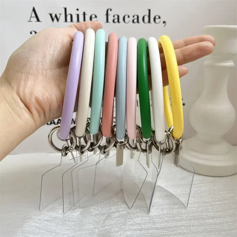 10pcs Anti - Lost Bracelet, Keychain Lanyard Strap, Soft Silicone Universal Hanging Ring for Mobile Phone Qme