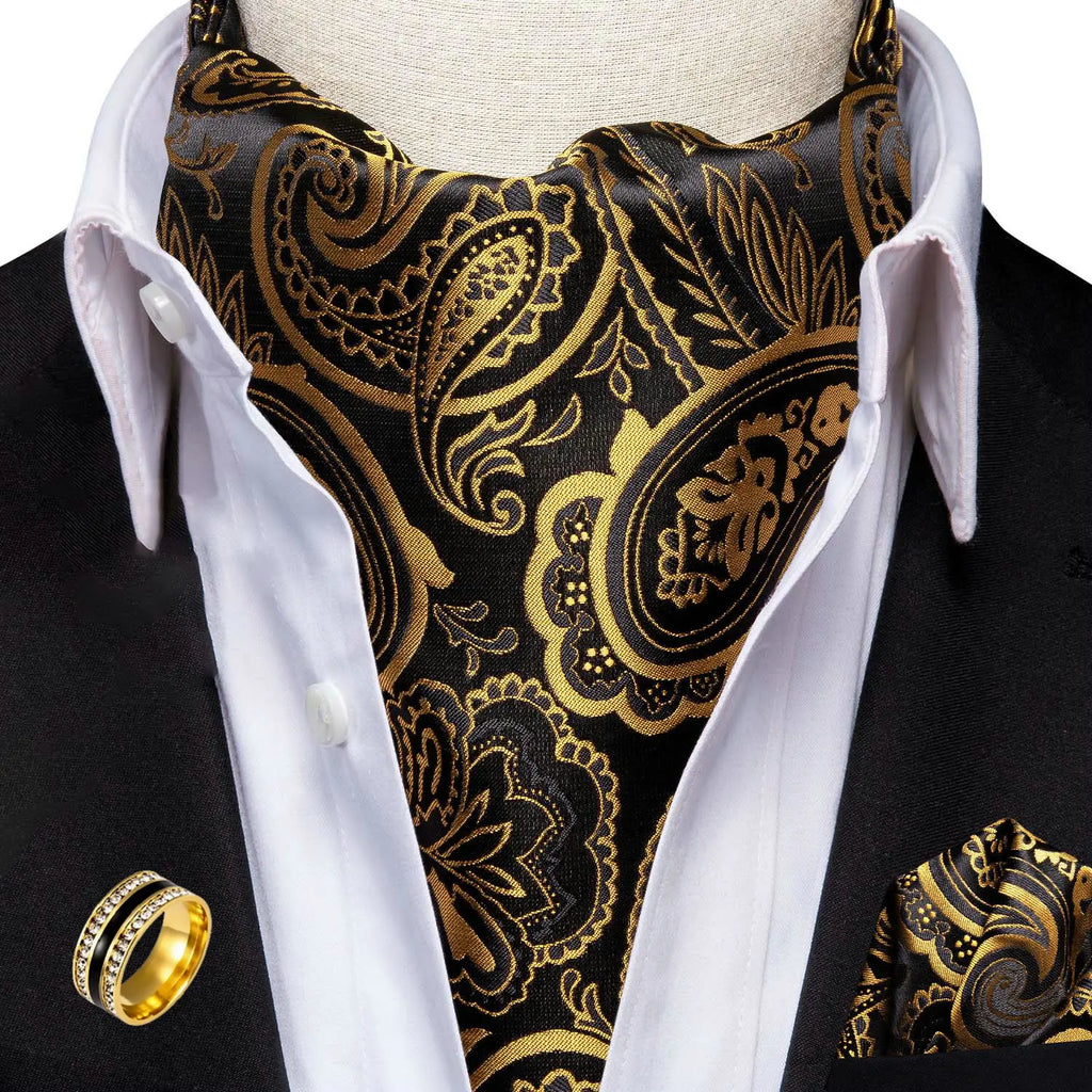 Ascot Tie Classic Cravat Pocket Square Decorative Ring Fashion Men's Qme AS-1058-JZ0020