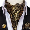 Ascot Tie Classic Cravat Pocket Square Decorative Ring Fashion Men's Qme AS-1058-JZ0020