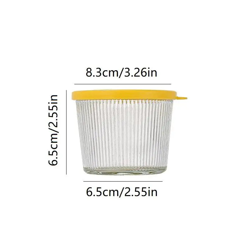 1/4PCS 200ML Glass Storage Jars Transparent Thicken Glass Storage Containers Multifunction Fresh-keeping Mini Clear Jars Kitchen Qme