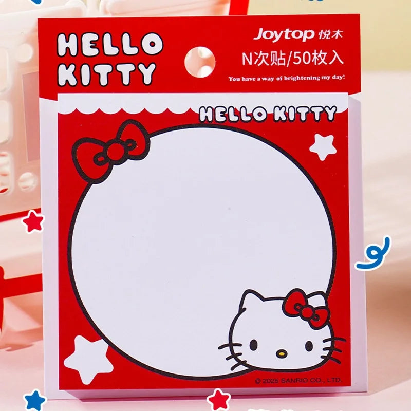 Hello Kitty Red Blue Series Easel Sticky Notes Student-themed Cute Qme 4Random Styles
