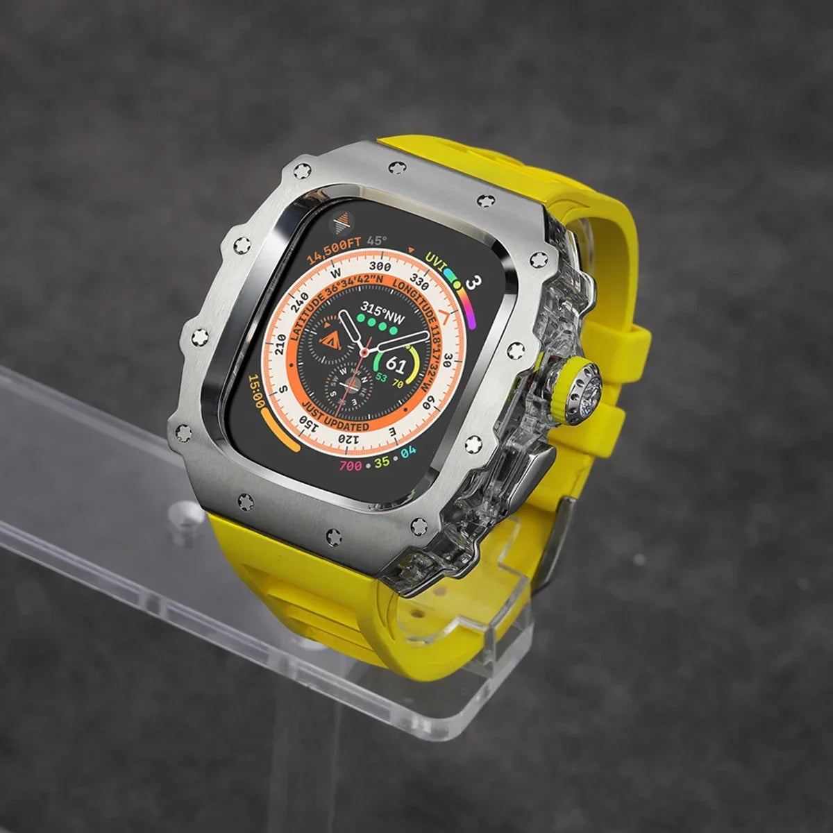 Luxury Modification Apple Watch Ultra 2 Stainless Steel Case IWatch 9