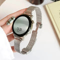 20mm 22mm Luxury Metal Magnetic Strap For Samsung Galaxy Watch4 44mm/40mm 5 pro active 2 Gear s3 Bracelet For Huawei Watch gt2/3 Qme Silver 18MM