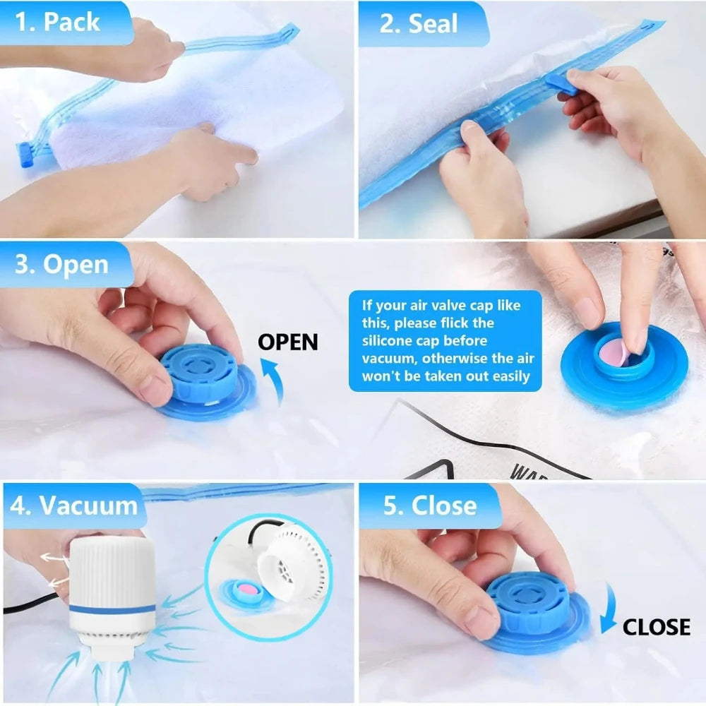 Low Noise Mini Electric Vacuum Air Pump Instant Compression Portable Tool For Household Vacuum Storage Bags Use Qme