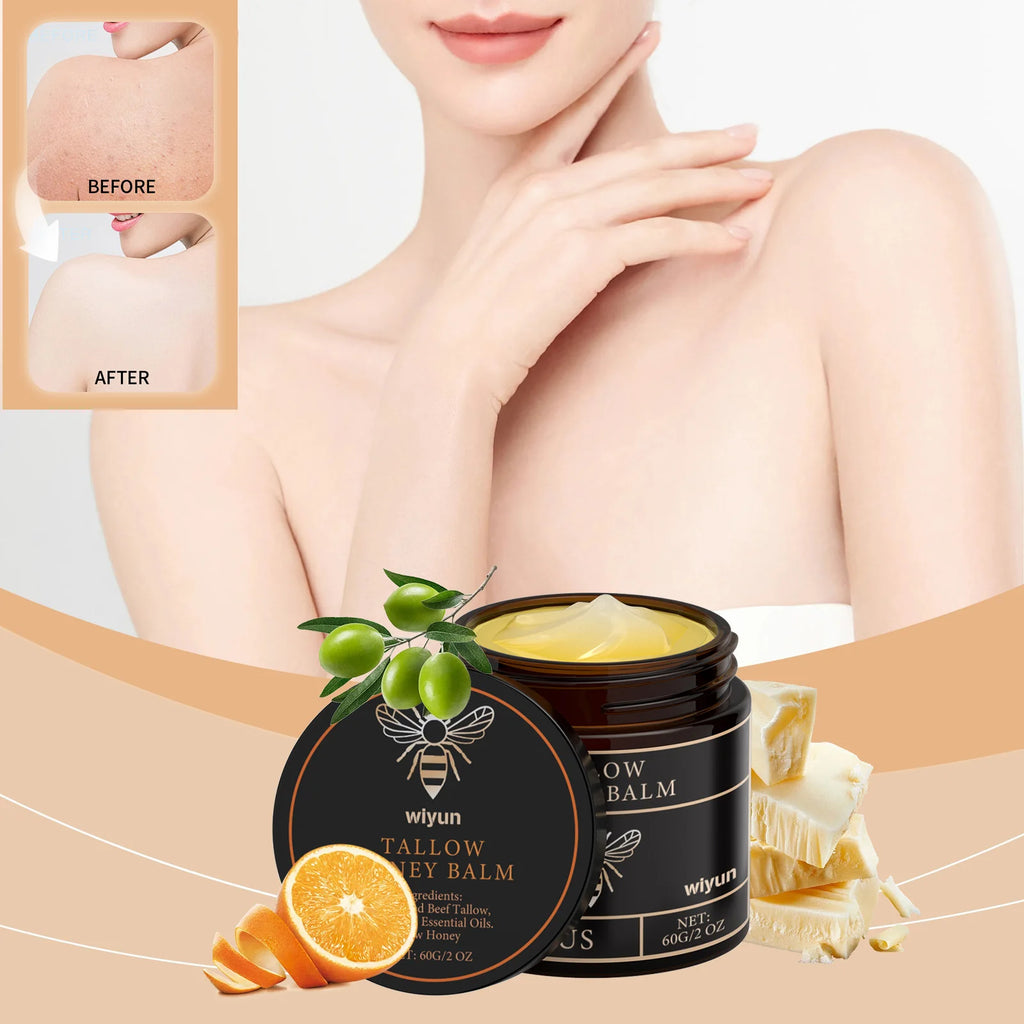 Beef Tallow Honey Cream Brightening Fade Dark Spots Remove Melanin Firming Non-Greasy Lasting Moisturizing Soothing Body Lotion Qme
