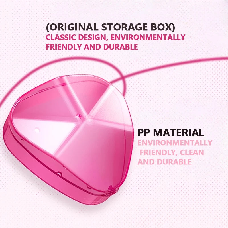 4-piece Pink Powder Puff Graffiti Design Marshmallow Air Cushion Qme