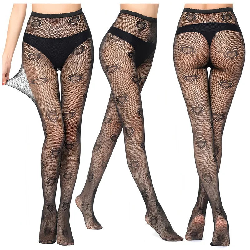 Women Sexy Fish Net Pantyhose Cosplay JK Gothic Fishnet Tights Stars Qme A8 One Size
