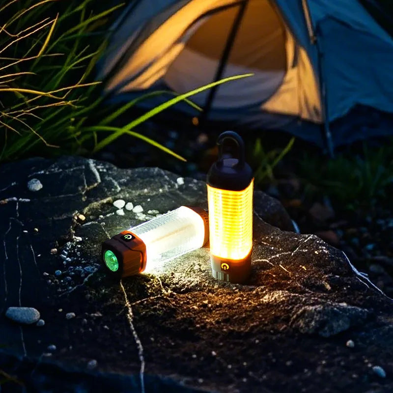 Adjustable Temp Camping Light LED Lantern Candle Mode Rechargeable Qme