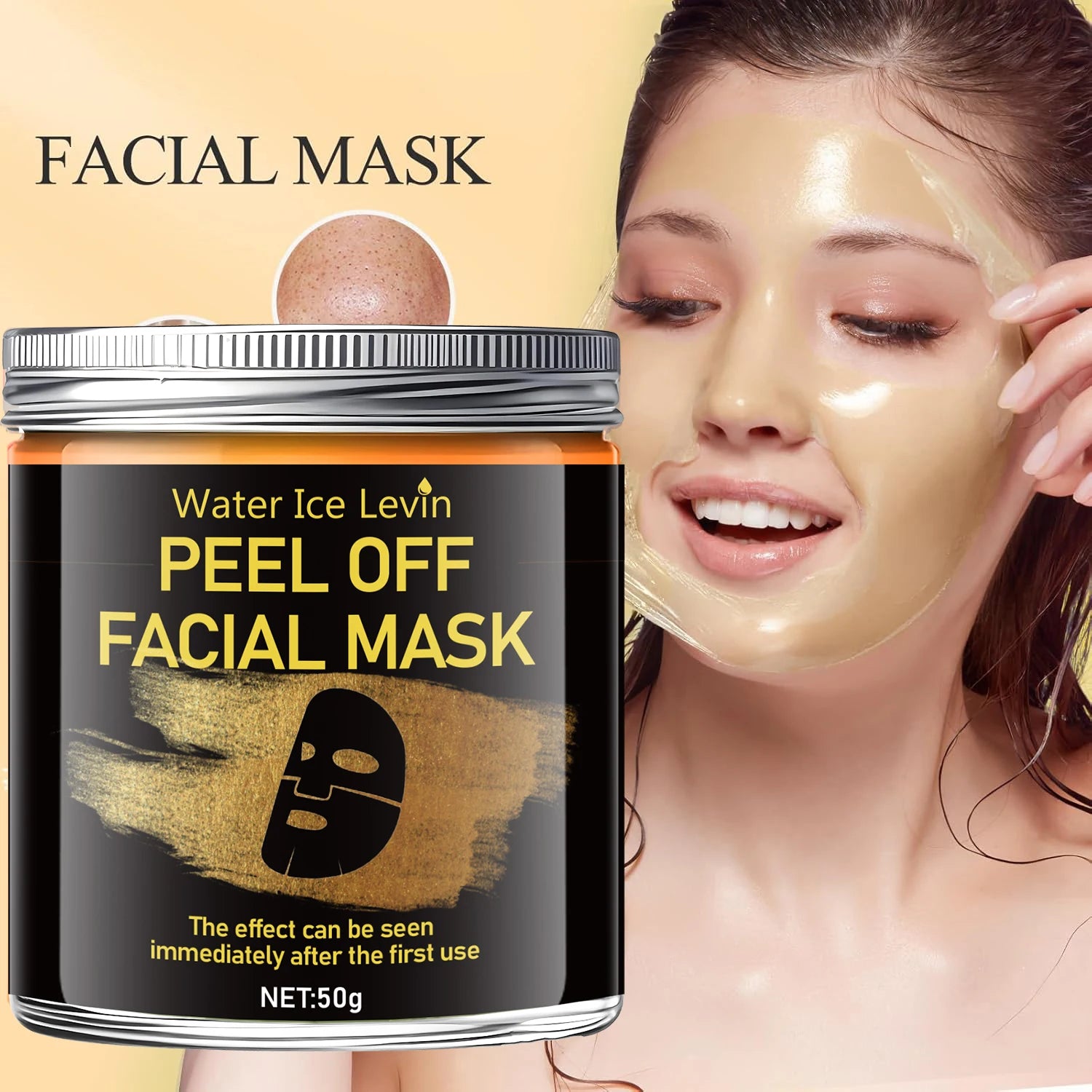 Turmeric Vitamin C Retinol Mask, Moisturizes and Smoothes the Skin, Makes Skin Smooth and Delicate, and Infuses the Source of Moisture Qme