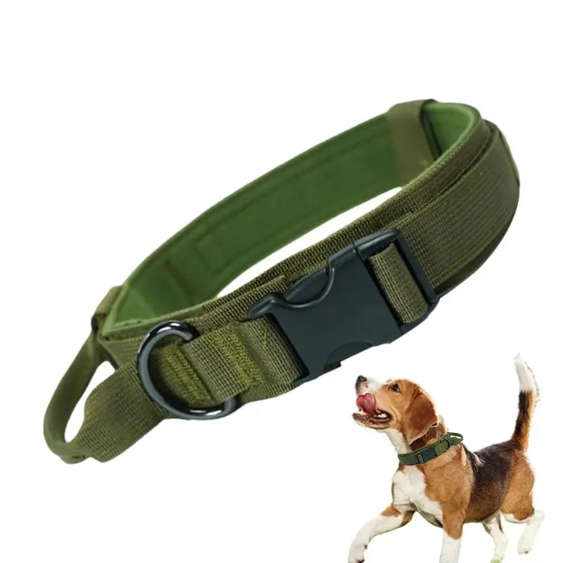 Adjustable Cat Collar Thickened Nylon Pet Medium Large Dog Qme army green China Mainland