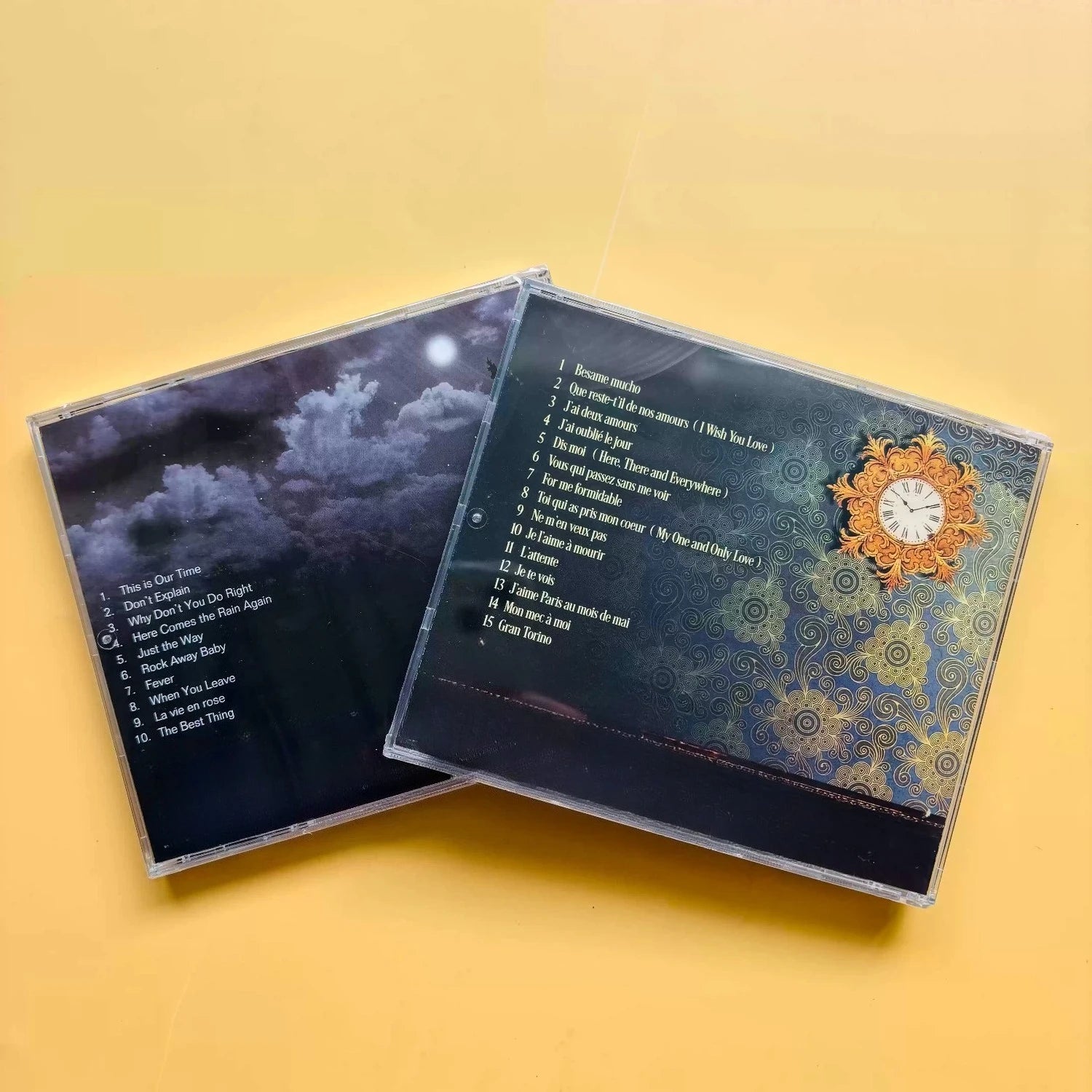 Jazz Vocal Themed CD Albums, Dual Art Cover Design, High-Fidelity Vocal Performance Media for Music Fans & Home Decor Qme
