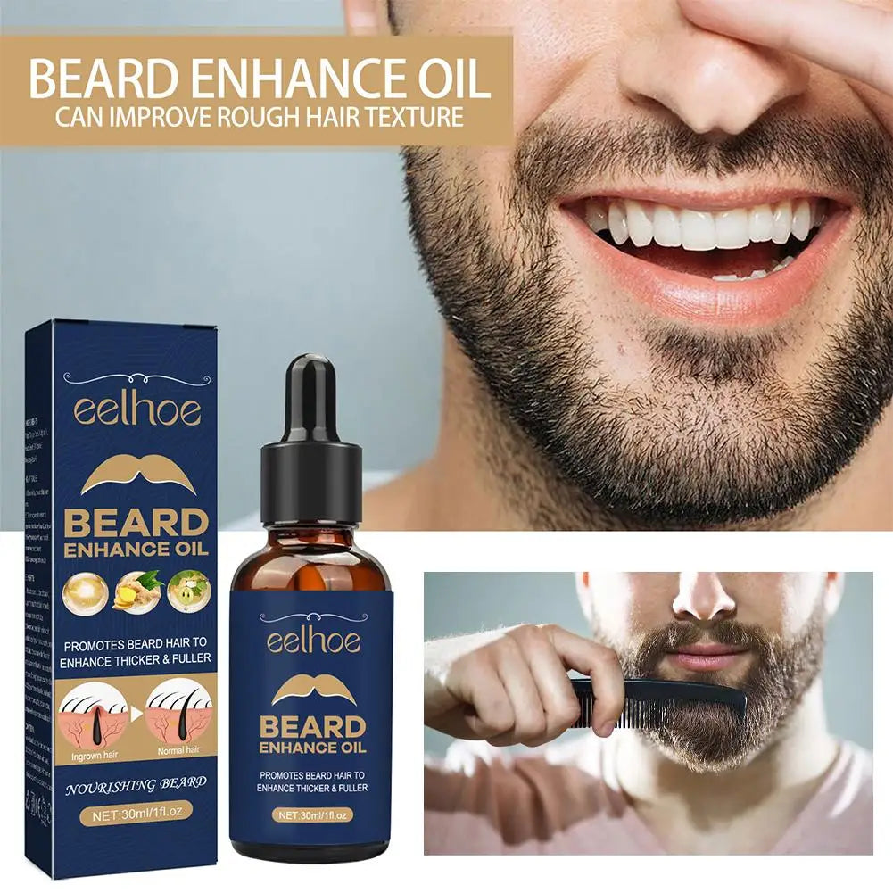 30ml Beard Care Oil For Men Beard Growth Grooming Kit Soften Strengthen Styling Beard Oil Thicker Nourish Beard Serum Beard Care Qme