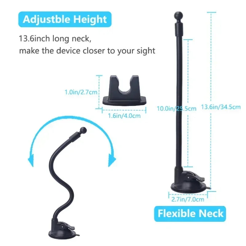 Car Tablet Holder Long Arm Suction Cup Mount for iPad Pro Air 4-13'' Truck Vehicle Lift Uber Windshield Window Qme