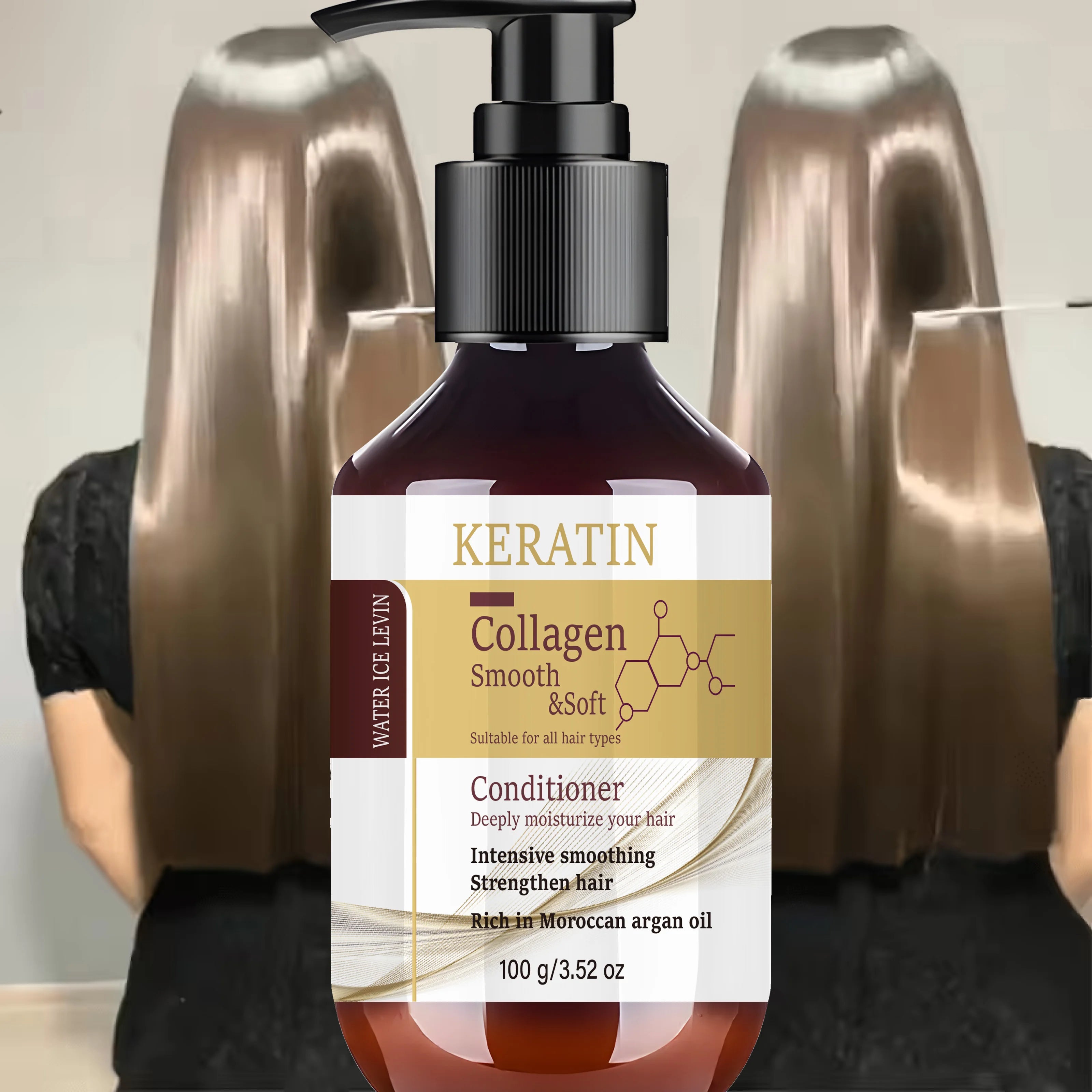 All Hair Type Keratin Collagen Conditioner, Rosemary Argan Oil Intensive Smooth Strengthen Hair Care Qme