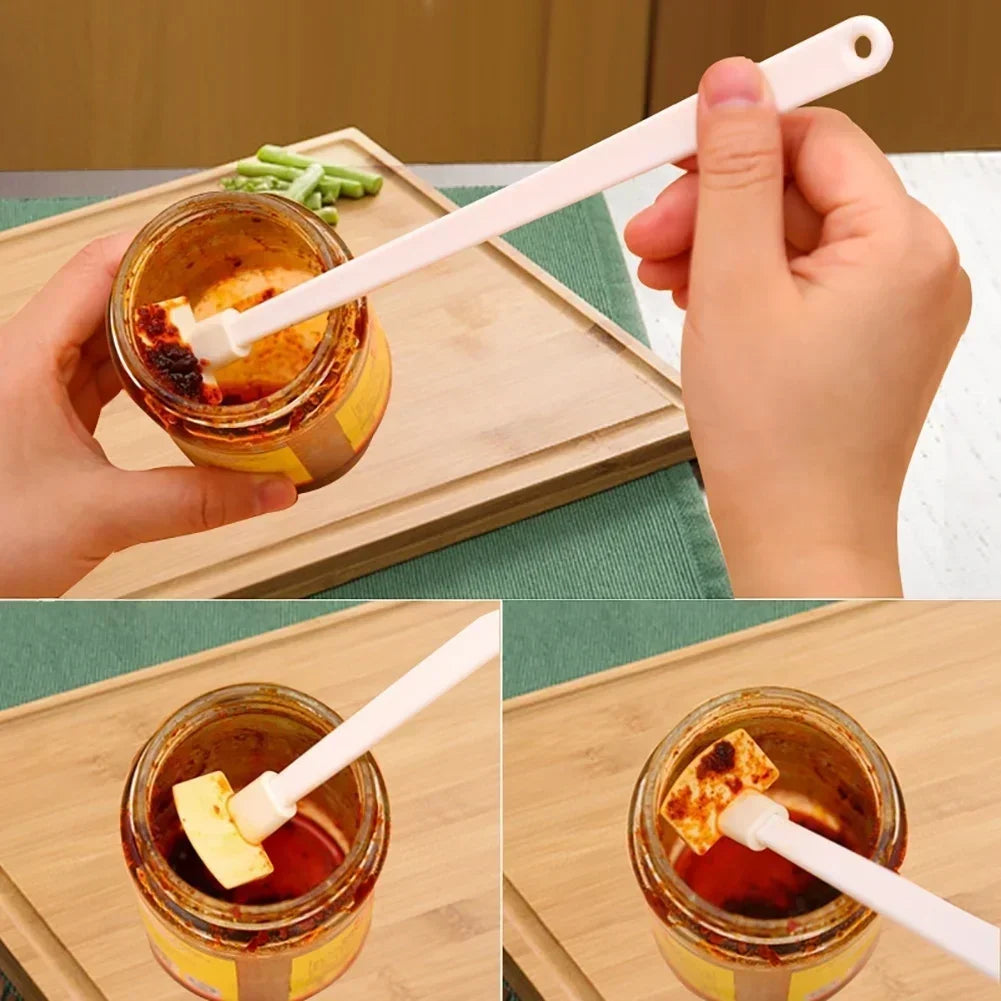 Silicone Pastry Long Bottle Scraper Batter Spatula Jam Ketchup Cake Long Handle Model Baking Scraper Tool 2024 Qme