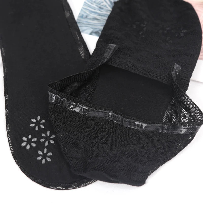 3 Pairs Women Girls Summer Thin Breathable Silicone Non-slip Ladies Qme