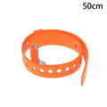 Travel Compact Tied Belt Durable Silicone Fixed Cargo Tie Down Qme 50CM Orange